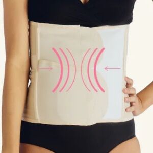 Belly Bandit Luxe Postpartum Belly Wrap-Almond, Size S